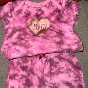 Juicy couture girls toddlers size 18m body suit with joggers